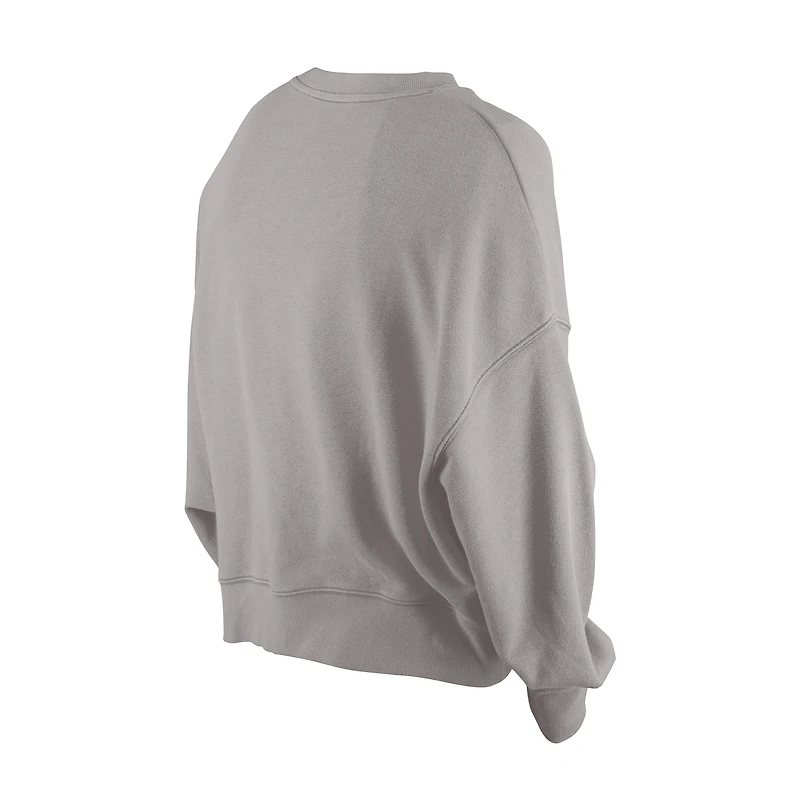 Women's New Era Silver Las Vegas Aces Oversized Mineral Wash Sweatshirt