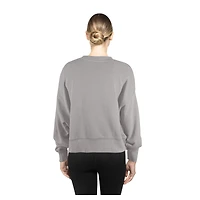 Women's New Era Silver Las Vegas Aces Oversized Mineral Wash Sweatshirt