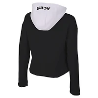 Sweat à capuche noir quart de zip Stadium Essentials pour femmes Las Vegas Aces Game Plan