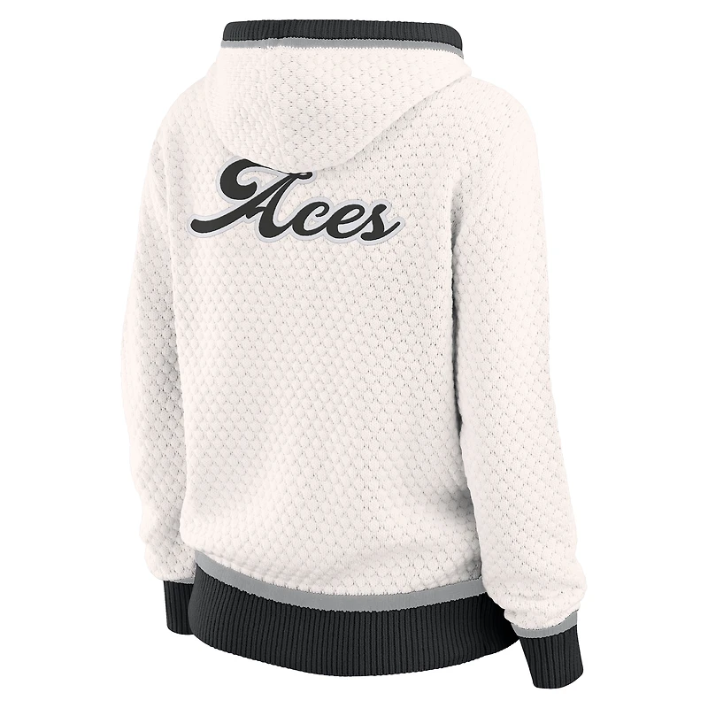 Pull à capuche crème Las Vegas Aces pour femme WEAR by Erin Andrews