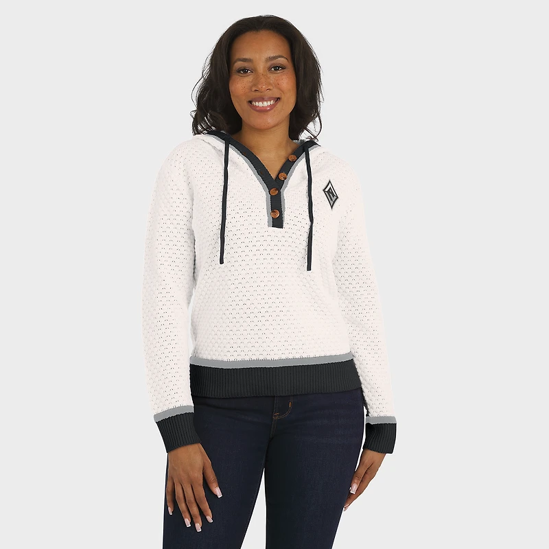 Pull à capuche crème Las Vegas Aces pour femme WEAR by Erin Andrews