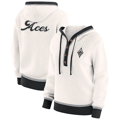 Women's WEAR by Erin Andrews  Cream Las Vegas Aces Hooded Sweater