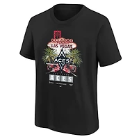 T-shirt Nike noir pour jeunes avec contenu original des Las Vegas Aces