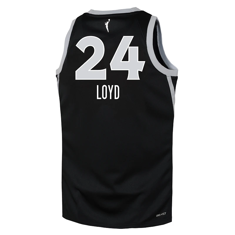 Maillot Nike Jewell Loyd noir Las Vegas Aces Explorer Edition pour jeunes