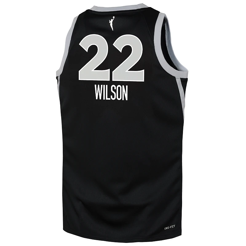 Youth Nike A'ja Wilson Black Las Vegas Aces Explorer Edition Player Jersey