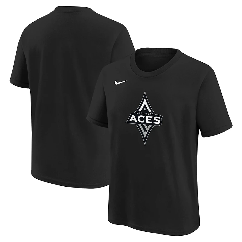 T-shirt Nike noir avec logo essentiel des Las Vegas Aces pour jeunes