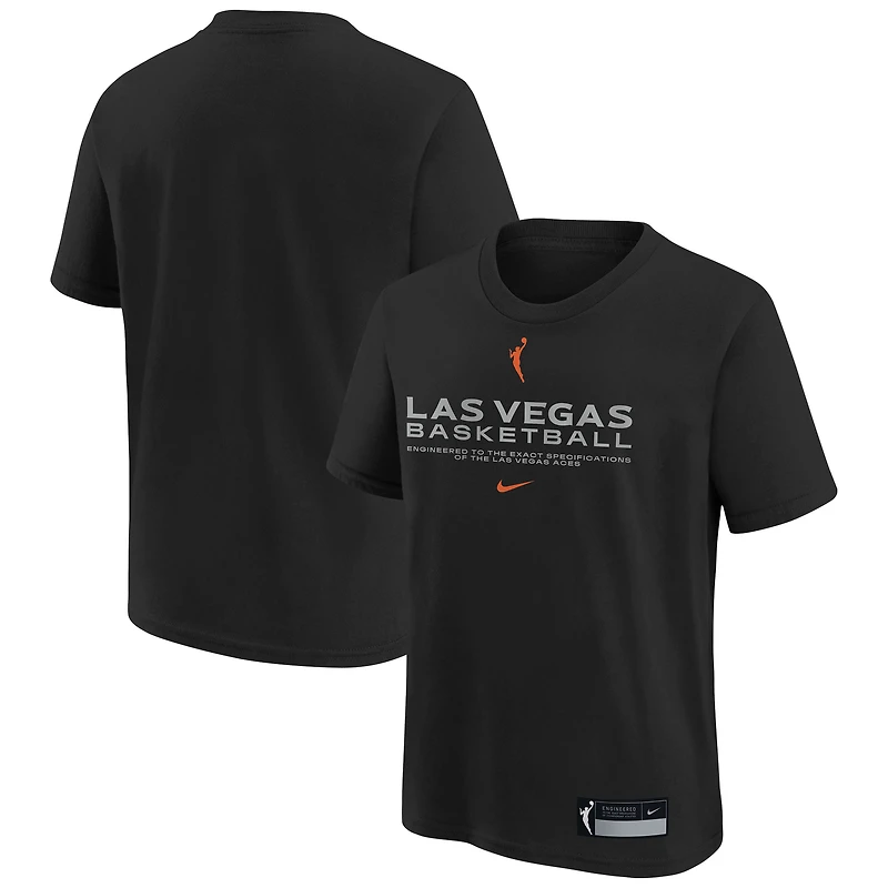 T-shirt Nike noir Las Vegas Aces Legend Practice Performance pour jeune