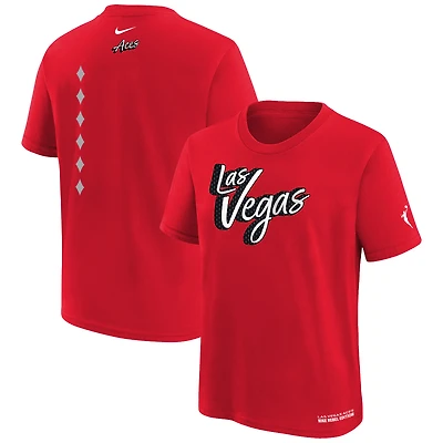T-shirt Nike rouge Las Vegas Aces Rebel Edition pour jeunes