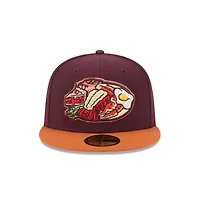Men's New Era  Burgundy Las Vegas Aviators Theme Nights 59FIFTY Fitted Hat