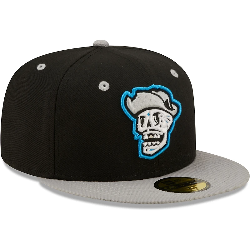 Casquette ajustée New Era Reyes De Plata Las Vegas Copa La Diversion 59FIFTY pour homme, noir/gris
