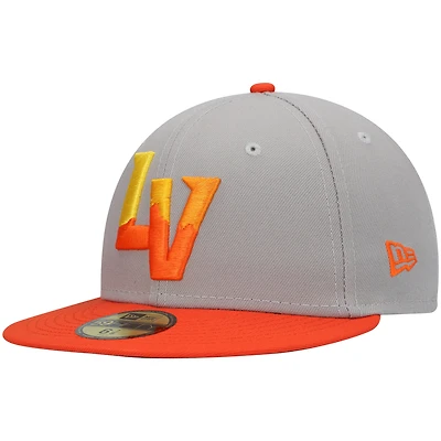 Casquette ajustée New Era Aviator grise Las Vegas pour homme, collection Authentic, équipe alternative 59FIFTY