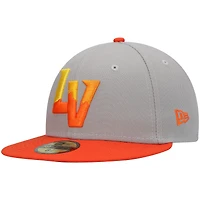 Casquette ajustée New Era Aviator grise Las Vegas pour homme, collection Authentic, équipe alternative 59FIFTY