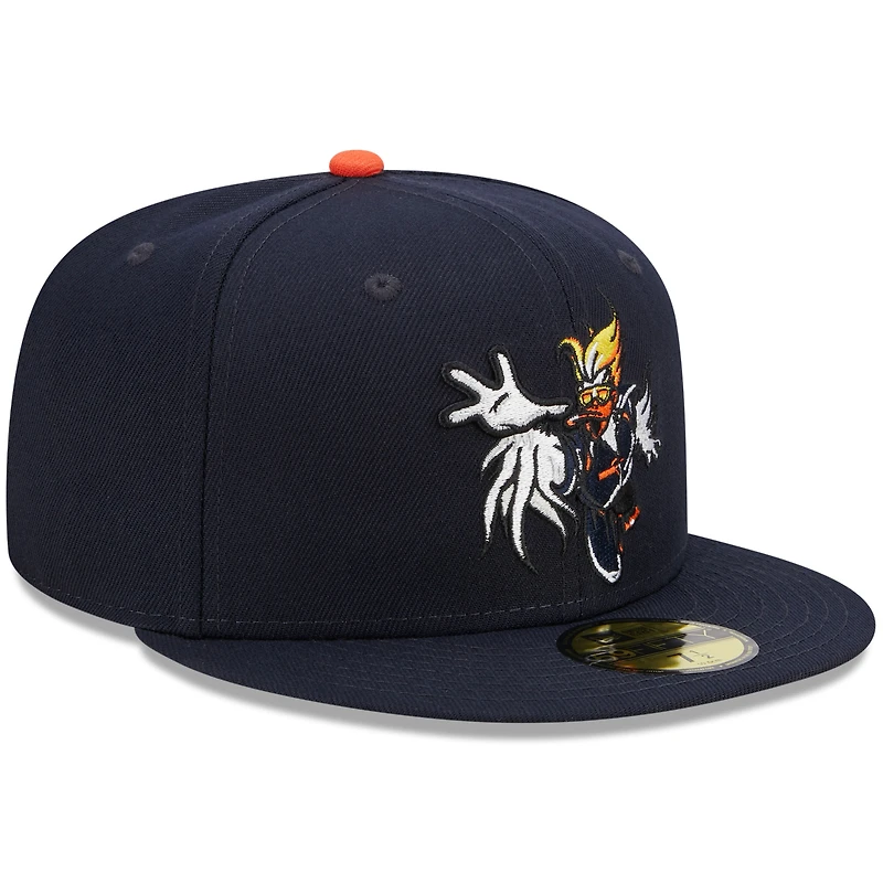Men's New Era Navy Las Vegas Aviators Marvel x Minor League 59FIFTY Fitted Hat