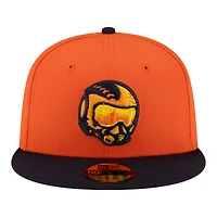 Casquette ajustée New Era Aviator Las Vegas Authentic Collection 59FIFTY pour homme, orange et marine