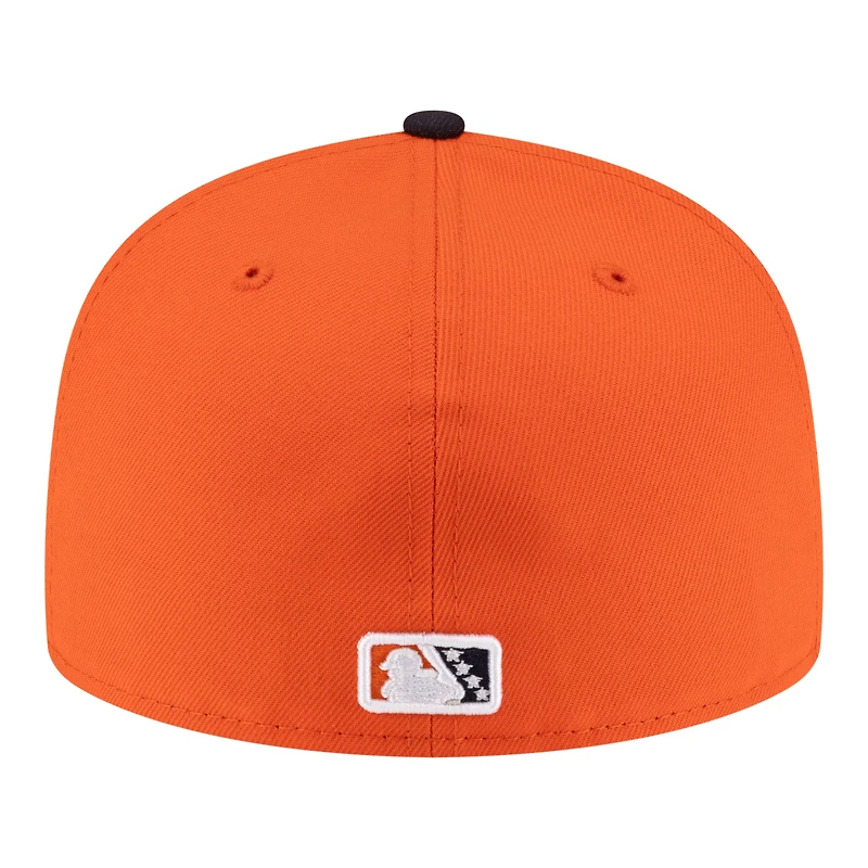Men's New Era  Orange/Navy Las Vegas Aviators Authentic Collection 59FIFTY Fitted Hat