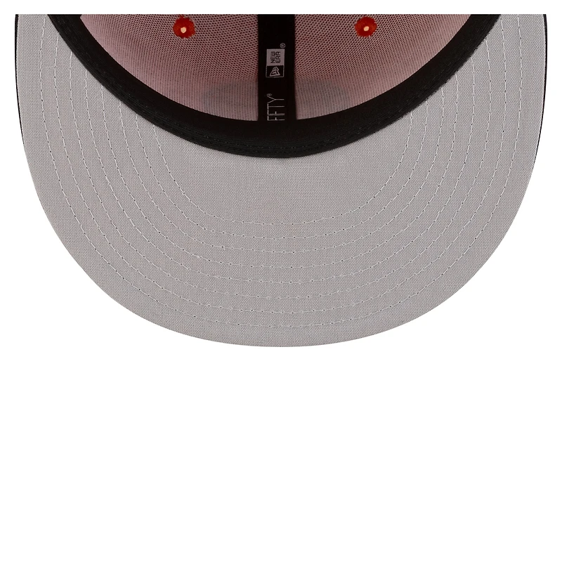 Casquette ajustée New Era Aviator Las Vegas Authentic Collection 59FIFTY pour homme, orange et marine