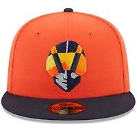 Casquette ajustée 59FIFTY avec logo alternatif Las Vegas Aviators New Era orange pour homme