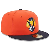 Casquette ajustée 59FIFTY avec logo alternatif Las Vegas Aviators New Era orange pour homme