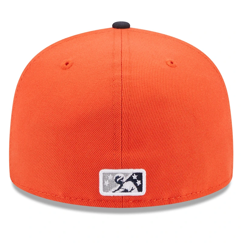 Casquette ajustée 59FIFTY avec logo alternatif Las Vegas Aviators New Era orange pour homme