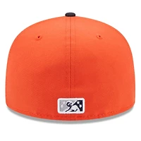 Casquette ajustée 59FIFTY avec logo alternatif Las Vegas Aviators New Era orange pour homme