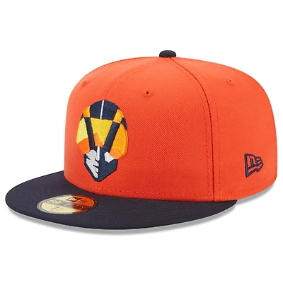 Casquette ajustée 59FIFTY avec logo alternatif Las Vegas Aviators New Era orange pour homme