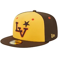 Casquette ajustée New Era jaune Las Vegas Aviators Theme Nights Stars 59FIFTY pour homme