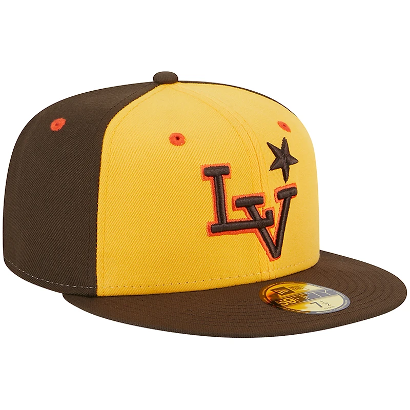 Casquette ajustée New Era jaune Las Vegas Aviators Theme Nights Stars 59FIFTY pour homme