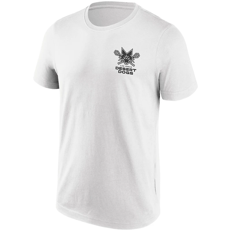 Men's White Las Vegas Desert Dogs Primary Logo T-Shirt