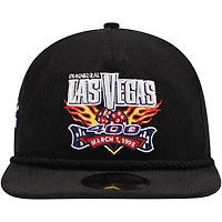 Men's New Era Black 1998 Las Vegas 400 Retro Cord Golfer Adjustable Hat