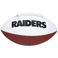 Ballon de football américain Franklin White Panel autographié par Ashton Jeanty et Geno Smith des Raiders de Las Vegas