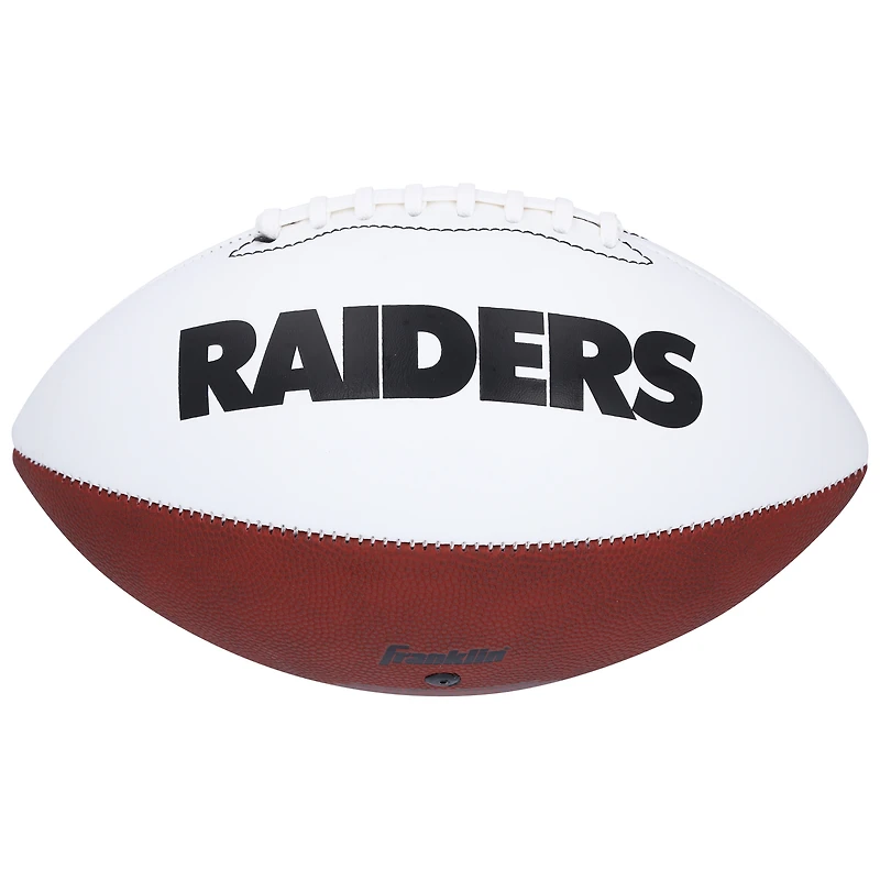 Ashton Jeanty & Geno Smith Las Vegas Raiders Autographed Franklin White Panel Football
