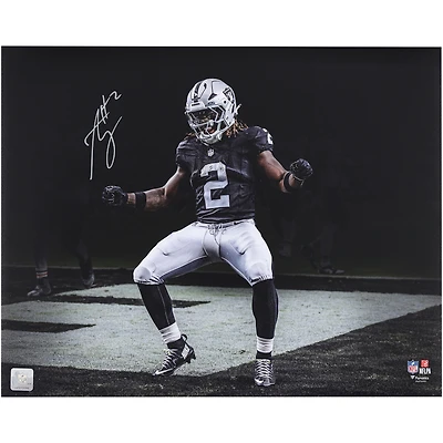 Photo dédicacée d'Ashton Jeanty (Las Vegas Raiders) - 40 x 50 cm (16 x 20 pouces) - Danse du touchdown