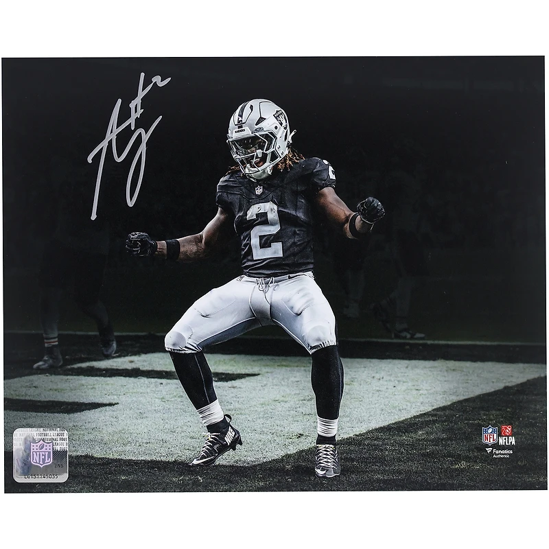 Ashton Jeanty Las Vegas Raiders Autographed 8" x 10" Touchdown Dance Spotlight Photograph