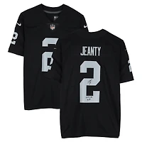Maillot noir Nike Limited autographié par Ashton Jeanty des Raiders de Las Vegas avec inscription « 2025 #6 Pick »