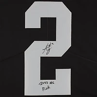 Ashton Jeanty Las Vegas Raiders Autographed Black Nike Limited Jersey with "2025 #6 Pick" Inscription 
