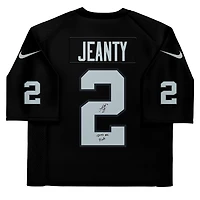 Ashton Jeanty Las Vegas Raiders Autographed Black Nike Limited Jersey with "2025 #6 Pick" Inscription 
