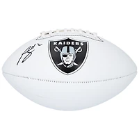 Ballon de football Franklin White Panel autographié par Ashton Jeanty des Las Vegas Raiders