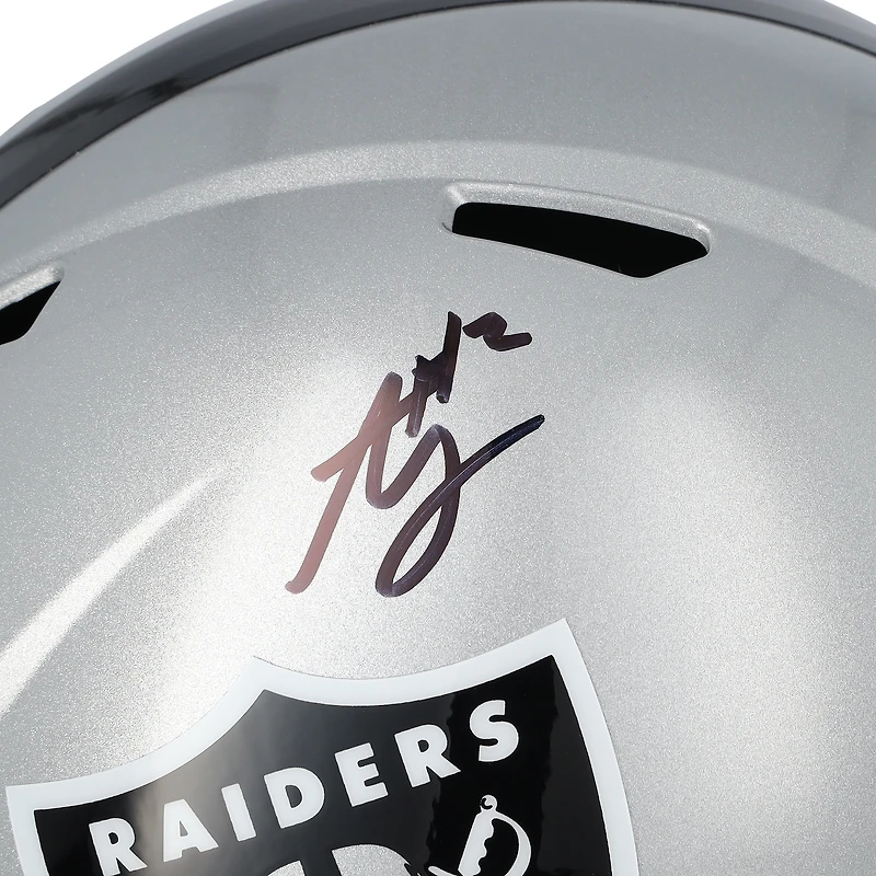 Réplique du casque Riddell Speed autographié par Ashton Jeanty des Las Vegas Raiders