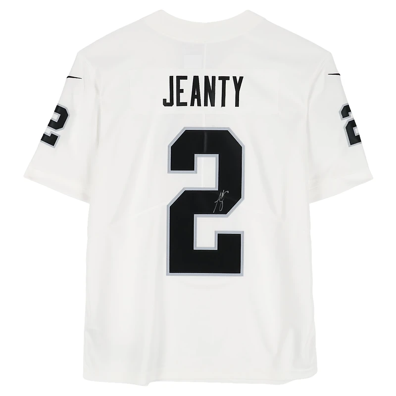 Ashton Jeanty Las Vegas Raiders Autographed White Nike Limited Jersey