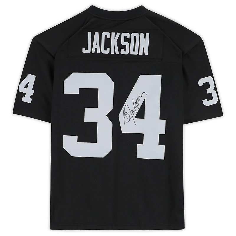 Bo Jackson Las Vegas Raiders Autographed Black Mitchell & Ness Replica Jersey