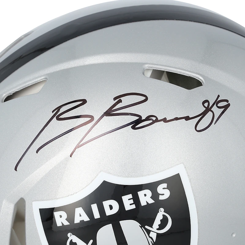 Brock Bowers Las Vegas Raiders Autographed Riddell Speed Authentic Helmet