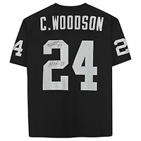 Maillot de joueur authentique autographié par Charles Woodson des Las Vegas Raiders par Mitchell & Ness avec inscription « HOF 21 »