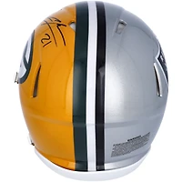 Charles Woodson Green Bay Packers & Las Vegas Raiders Autographed Half & Half Riddell Speed Authentic Helmet with ''HOF 21'' Inscription - Signature on Green Bay Side