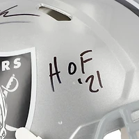 Charles Woodson Las Vegas Raiders Autographed Half & Half Riddell Speed Authentic Helmet with "HOF 21" Inscription - Signature on Las Vegas Side