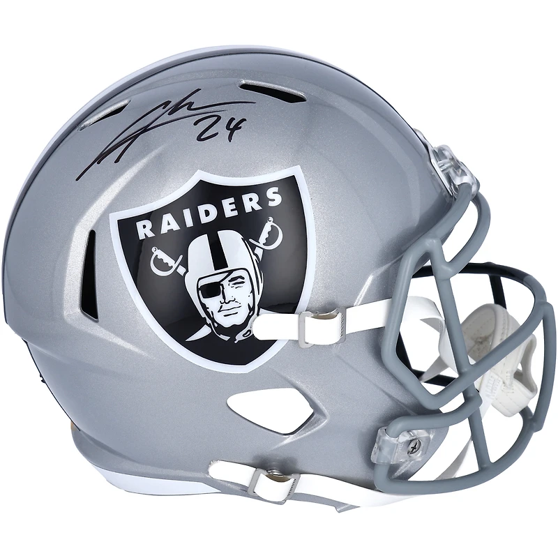 Charles Woodson Las Vegas Raiders Autographed Half & Half Riddell Speed Replica Helmet - Signature on Las Vegas Side
