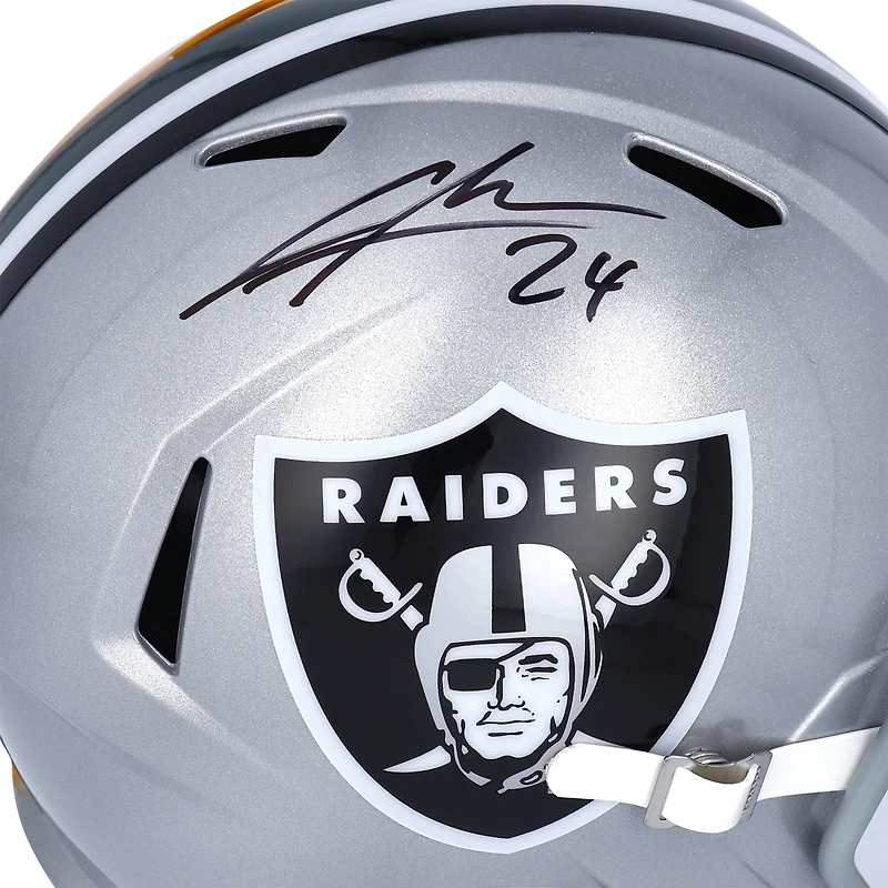 Charles Woodson Las Vegas Raiders Autographed Half & Half Riddell Speed Replica Helmet - Signature on Las Vegas Side