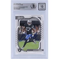 Carte Panini Absolute #61 autographiée 2022 de Davante Adams Las Vegas Raiders Beckett Fanatics Witnessed Authenticated 10