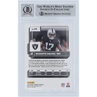 Davante Adams Las Vegas Raiders Autographed 2022 Panini Donruss Purple Season Stat Line #94 #/123 Beckett Fanatics Witnessed Authenticated 9/10 Card
