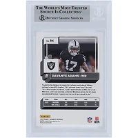 Davante Adams Las Vegas Raiders Autographed 2022 Panini Donruss Purple Season Stat Line #94 #/123 Beckett Fanatics Witnessed Authenticated Card
