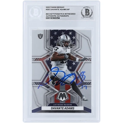Davante Adams Las Vegas Raiders Autographed 2022 Panini Mosaic #265 Beckett Fanatics Witnessed Authenticated Card 